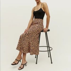 Reformation Bobcat Cheetah Print Skirt